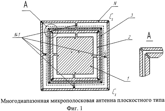 Многодиапазонная антенна круговой поляризации с метаматериалом (патент 2480870)