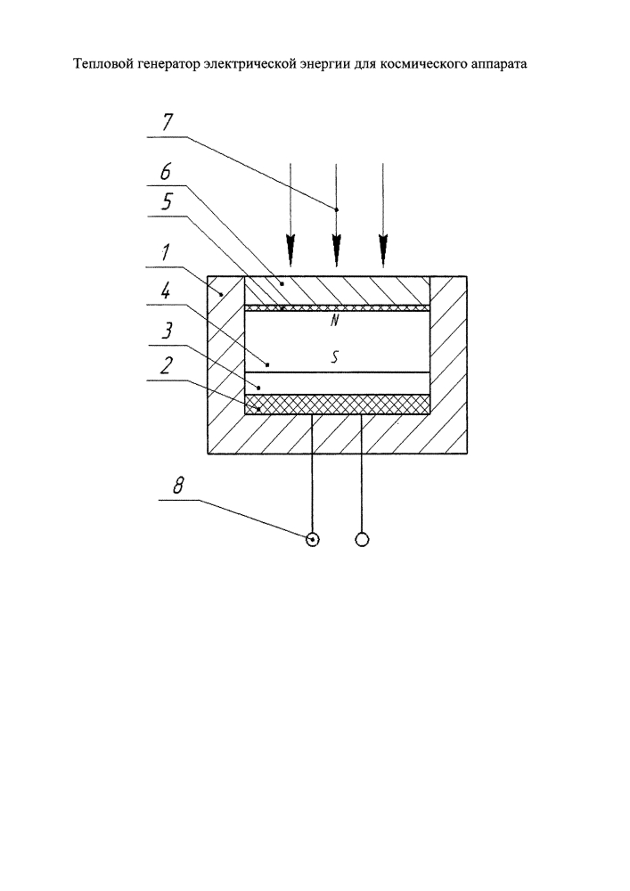 Тепловой генератор электрической энергии для космического аппарата (патент 2622907)