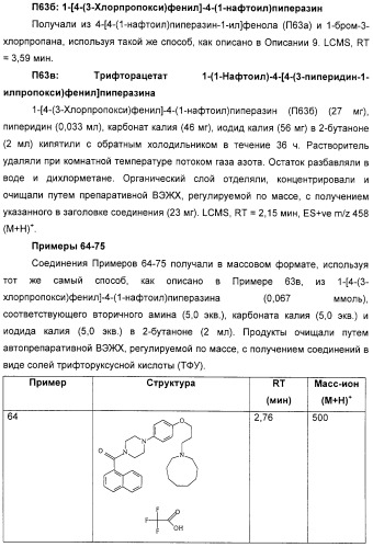 Замещенные пиперазины, (1,4)-диазепины и 2,5-диазабицикло[2.2.1]гептаны в качестве н1-и/или н3-антагонистов гистамина или обратных н3-антагонистов гистамина (патент 2328494)