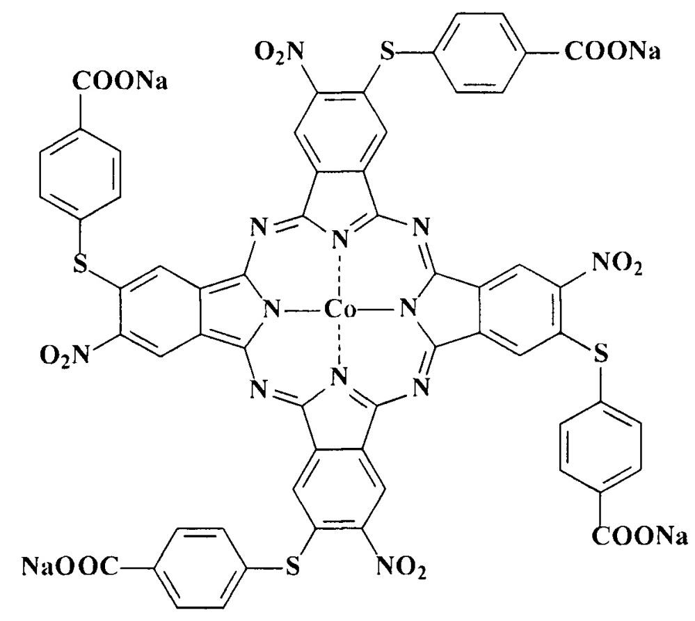Гомогенный катализатор окисления диэтилдитиокарбамата натрия на основе тетра-4-(4&amp;χεντ;-карбоксифенилсульфанил)-5-нитрофталоцианина кобальта(ii) (патент 2640414)