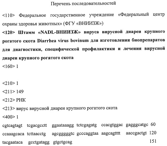 Штамм &quot;nadl-вниизж&quot; вируса вирусной диареи крупного рогатого скота diarrhea virus bovinum для изготовления биопрепаратов для диагностики, специфической профилактики и лечения вирусной диареи крупного рогатого скота (патент 2449013)