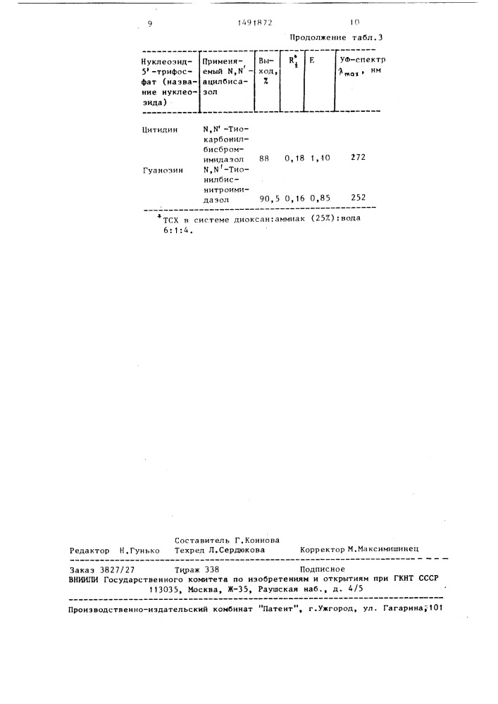 Замещенные азолиды рибонуклеозид-5 @ -монофосфатов в качестве промежуточных продуктов для синтеза рибонуклеозид- 5 @ -полифосфатов (патент 1491872)