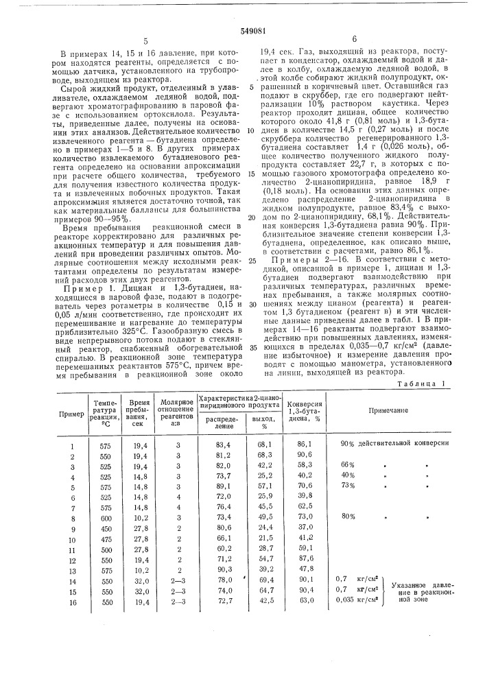Способ получения 2-цианопиридина или его производных (патент 549081)