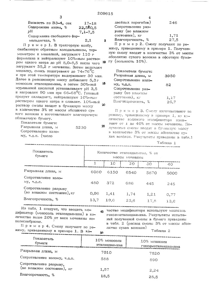 Способ получения модифицированноймочевиноформальдегидной смолы (патент 509615)