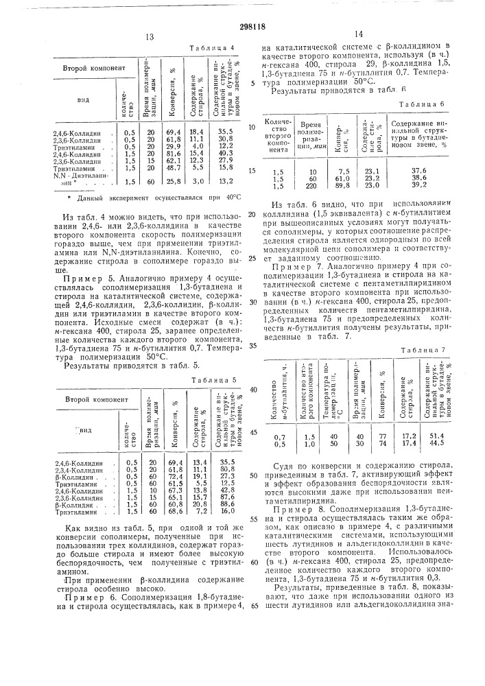 Способ получения сополимеров сопряженных диенов с винйлароматическими мономерами (патент 298118)