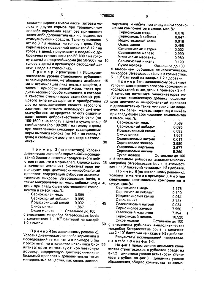 Способ кормления молодняка крупного рогатого скота (патент 1768020)