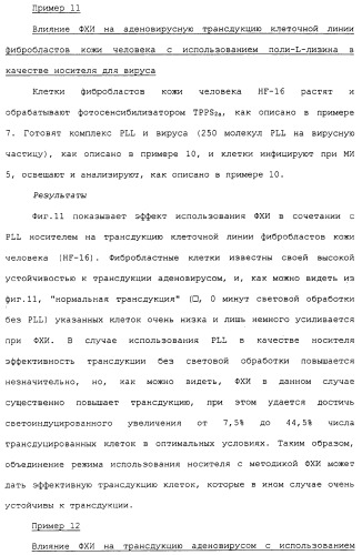 Фотохимическая интернализация для опосредованной вирусом доставки молекулы в цитозоль (патент 2317827)