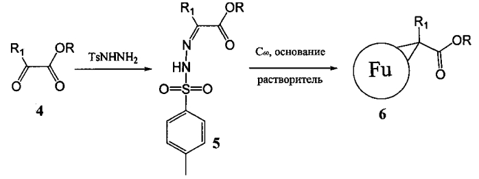 Способ получения норборнензамещенных циклопропановых производных фуллеренов и полимеров на их основе (патент 2579148)