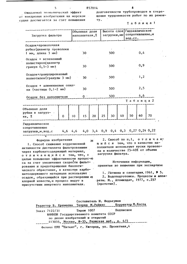 Способ снижения коррозионной активности дистиллята (патент 857014)