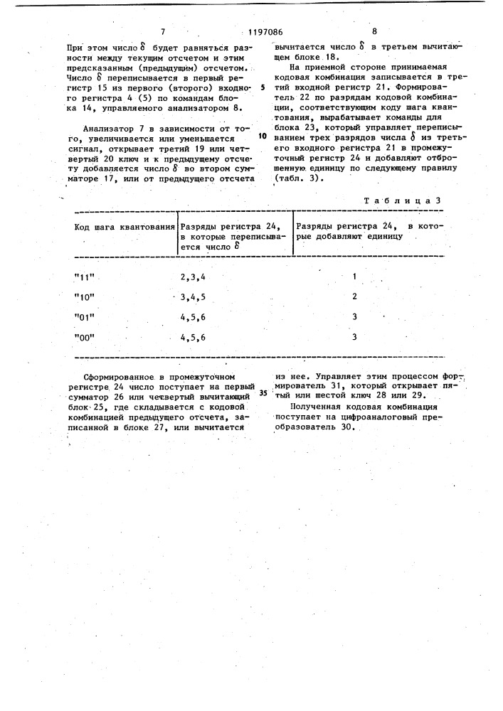 Система связи с дельта-модуляцией (патент 1197086)
