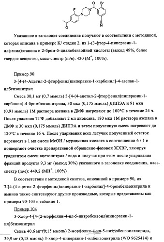 Производные 1-(2-аминобензол)пиперазина, используемые в качестве ингибиторов поглощения глицина и предназначенные для лечения психоза (патент 2354653)