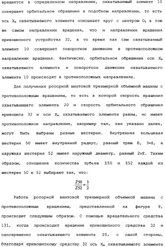 Роторная винтовая машина объемного типа и способ преобразования движения в объемной винтовой машине (патент 2336436)