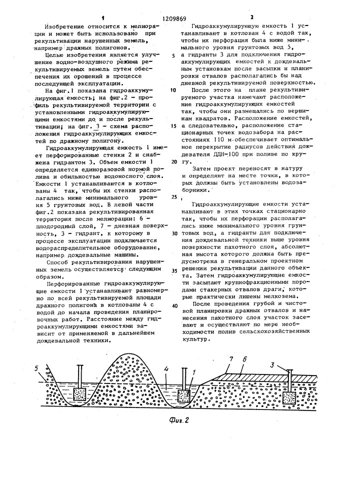 Способ рекультивации нарушенных земель (патент 1209869)