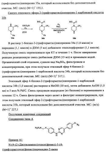 Соединения и композиции 5-(4-(галогеналкокси)фенил)пиримидин-2-амина в качестве ингибиторов киназ (патент 2455288)