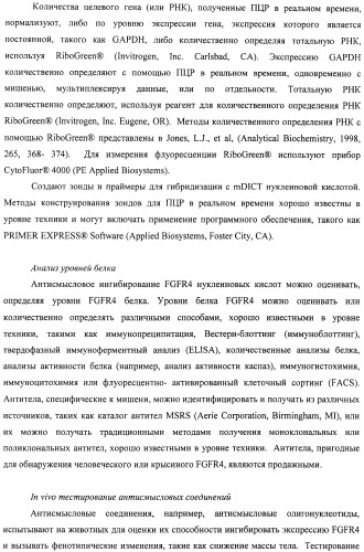 Композиции и способы модуляции экспрессии рецептора фактора роста фибробластов 4 (fgfr4) (патент 2501803)