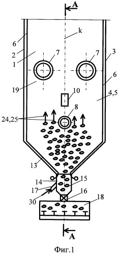 Способ активирования порошкообразного угля в вертикальной четырехгранной призматической топке (патент 2500953)