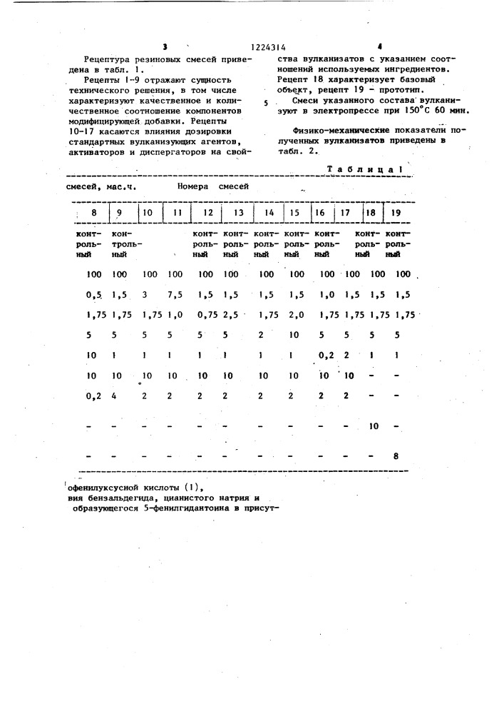 Резиновая смесь на основе бутадиен-нитрильного каучука (патент 1224314)