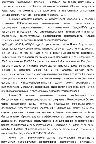 Селективная посттрансляционная модификация экспонируемых фагами полипептидов (патент 2459866)