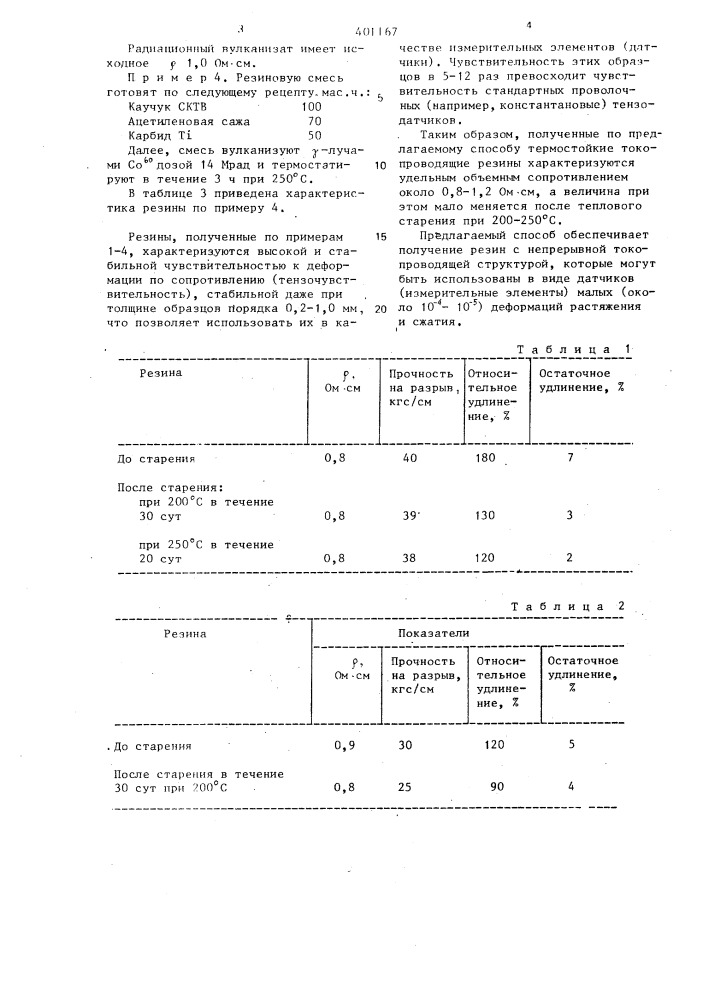 Электропроводящая резина (патент 401167)