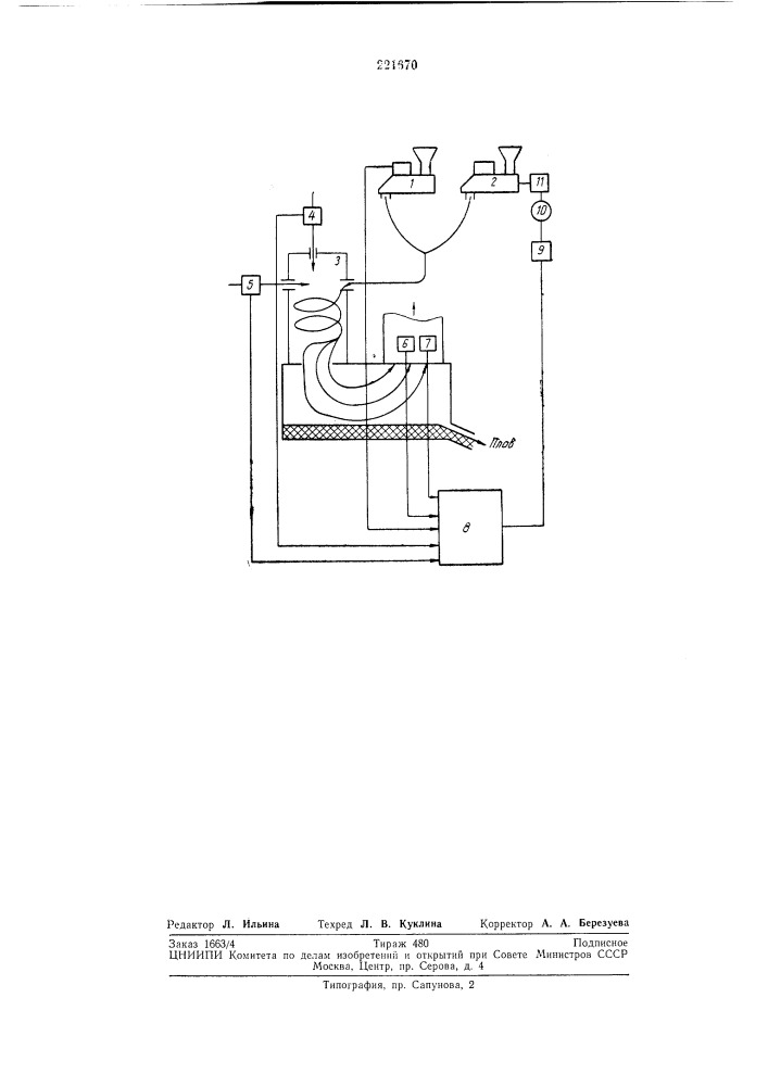 Способ автоматического управления процессом восстановления сульфата натрия углеродистыми (патент 221670)