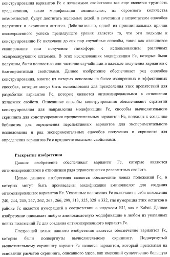Антитело, содержащее fc-вариантную часть (варианты), фармацевтическая композиция, содержащая антитело, и способ лечения млекопитающего (патент 2390527)