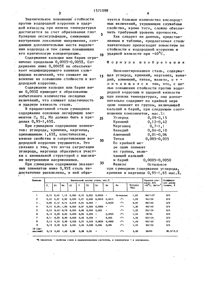 Низколегированная сталь (патент 1571098)