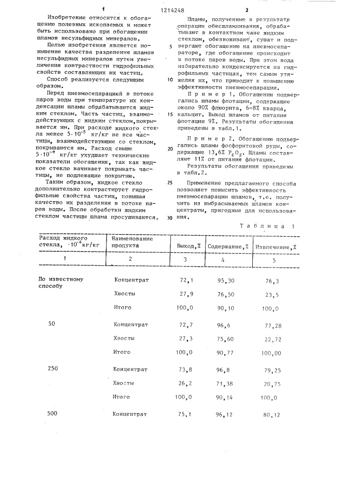 Способ разделения сыпучих материалов (патент 1214248)