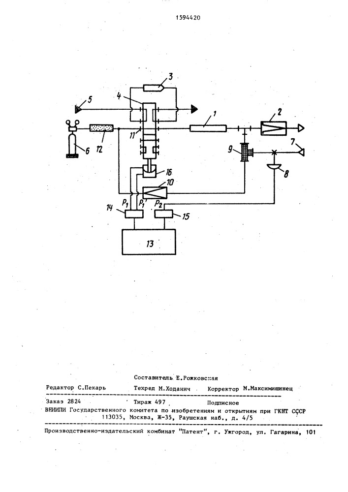 Газовый промышленный хроматограф (патент 1594420)