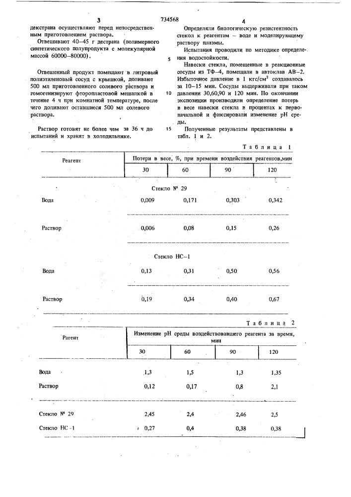 Раствор для материаловедческих испытаний (патент 734568)