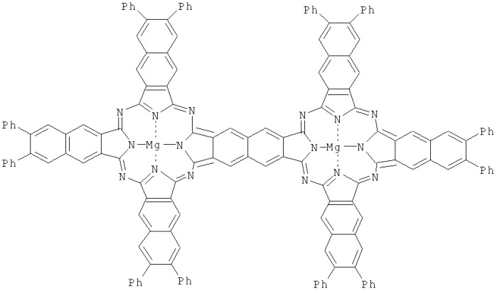 Комплекс изоиндоло[5,6-f]изоиндол-1,3,6,8(2н,7н)-тетраамина, 6,7- дифенил-2,3-дицианонафталина и mg и способ получения комплекса (патент 2430924)