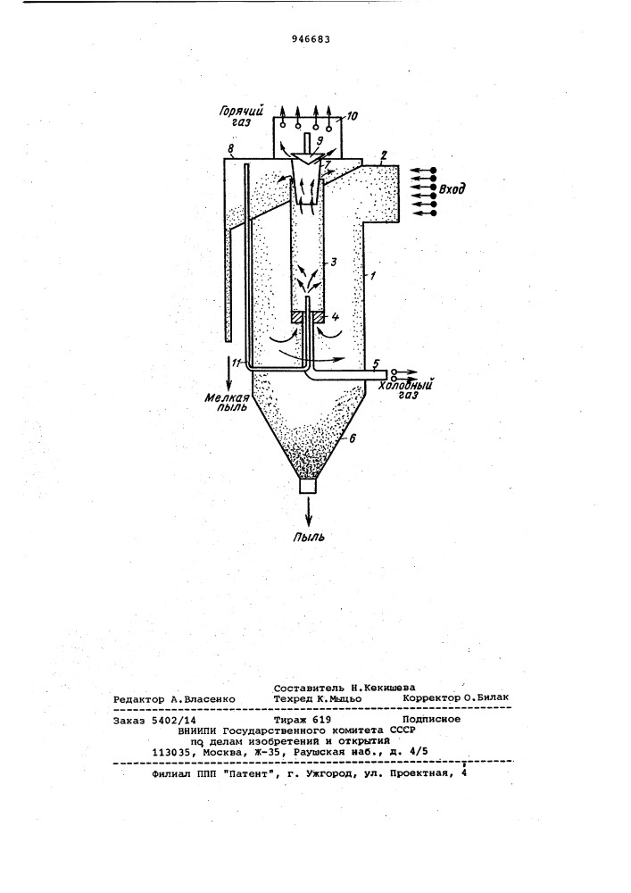 Газоочистное устройство (патент 946683)