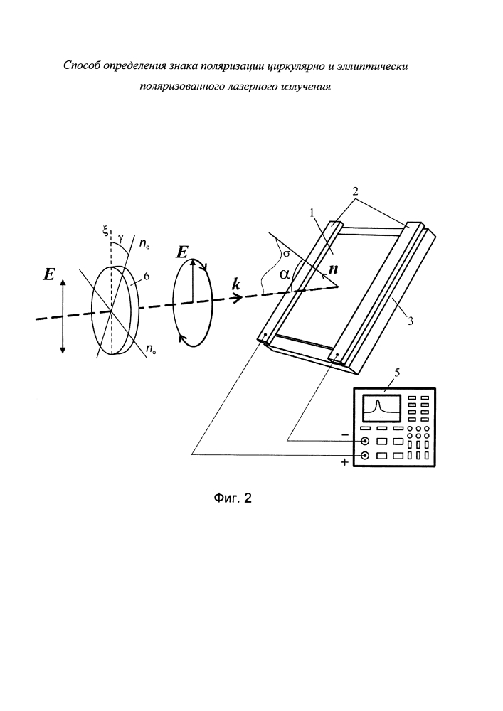 Способ определения знака поляризации циркулярно и эллиптически поляризованного лазерного излучения (патент 2631919)