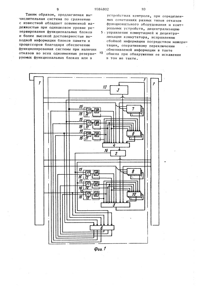 Резервированная система (патент 1084802)