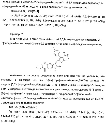 Производные пирроло[3,2-c]пиридин-4-он 2-индолинона в качестве ингибиторов протеинкиназы (патент 2410387)