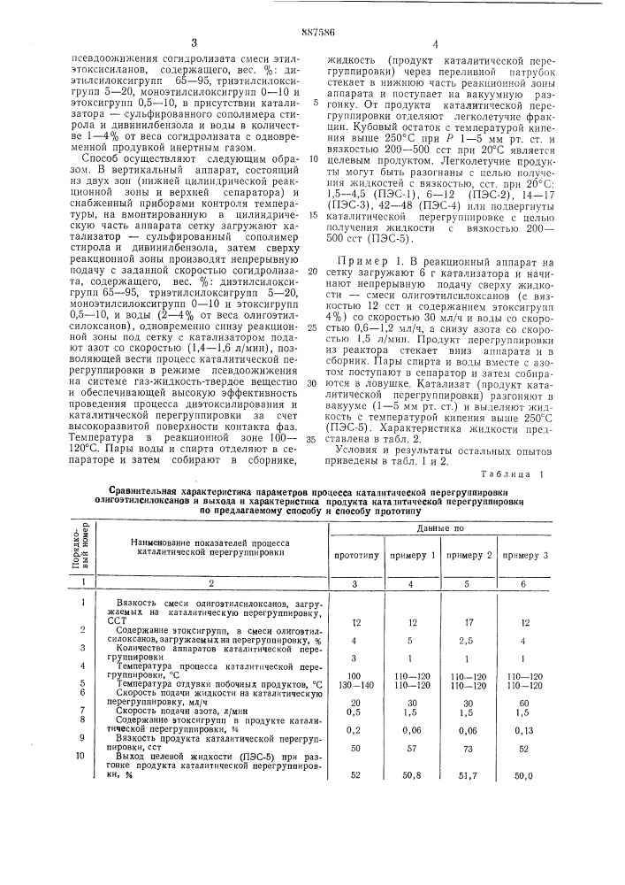 Способ получения олигодиэтилсилоксанов (патент 887586)
