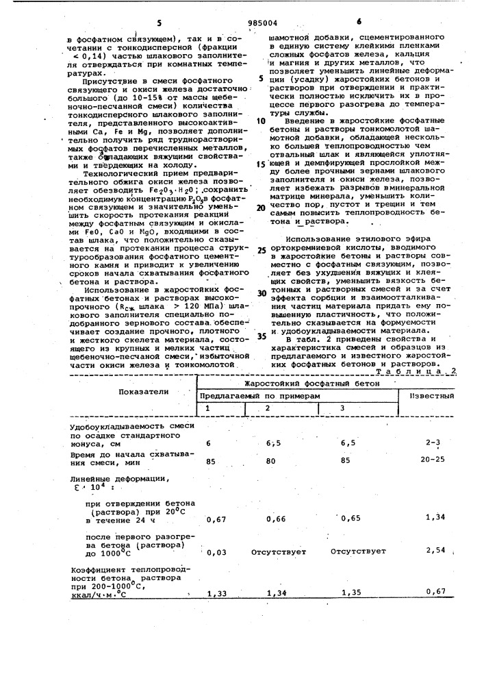 Сырьевая смесь для изготовления жаростойкого бетона (патент 985004)