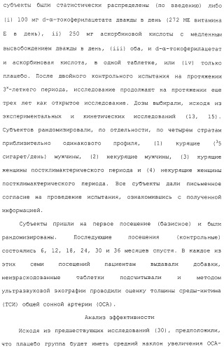 Фармацевтическая система доставки витамина с и витамина е и применение комбинации витаминов с и е для профилактики или лечения состояний, связанных с окислительной нагрузкой (патент 2309733)