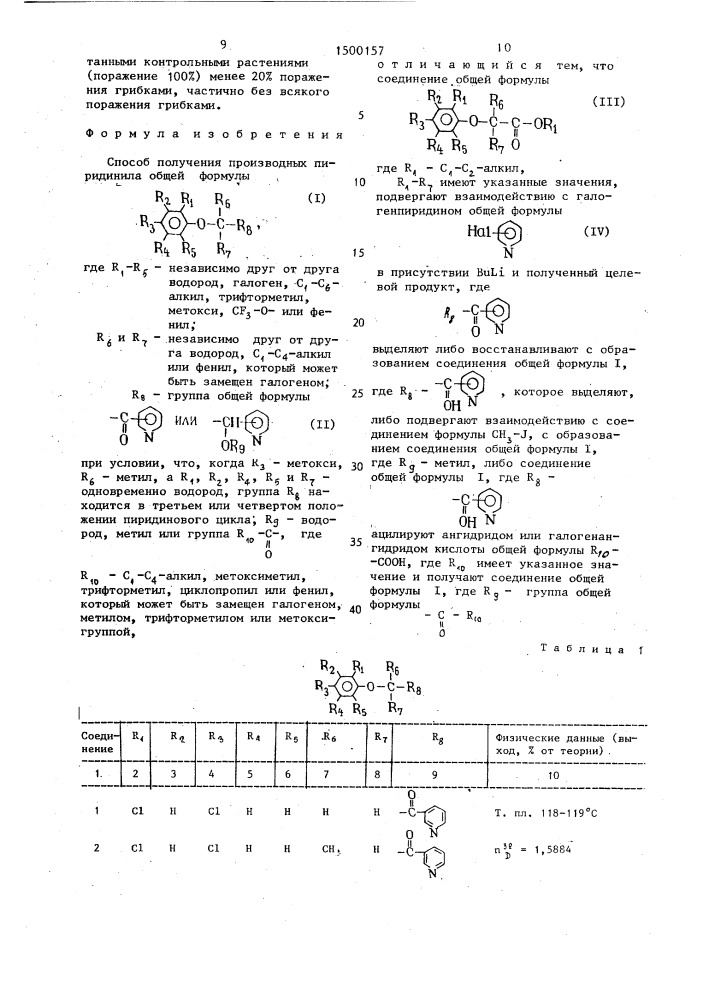 Способ получения производных пиридинила (патент 1500157)