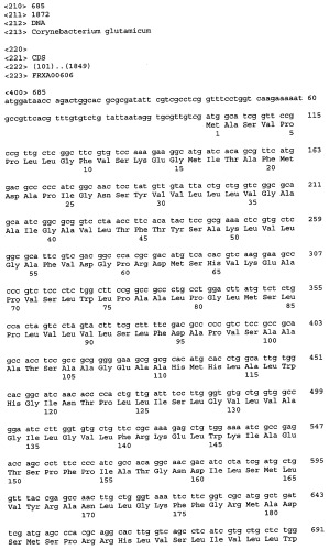 Гены corynebacterium glutamicum, кодирующие белки, участвующие в метаболизме углерода и продуцировании энергии (патент 2321634)