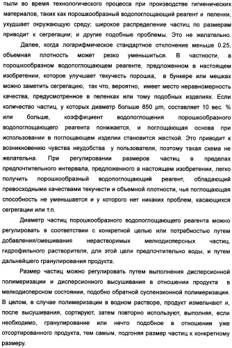 Твердый водопоглощающий реагент и способ его изготовления, и водопоглощающее изделие (патент 2355370)