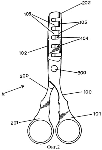 Прореживающие ножницы с одним зазубренным лезвием (патент 2307023)