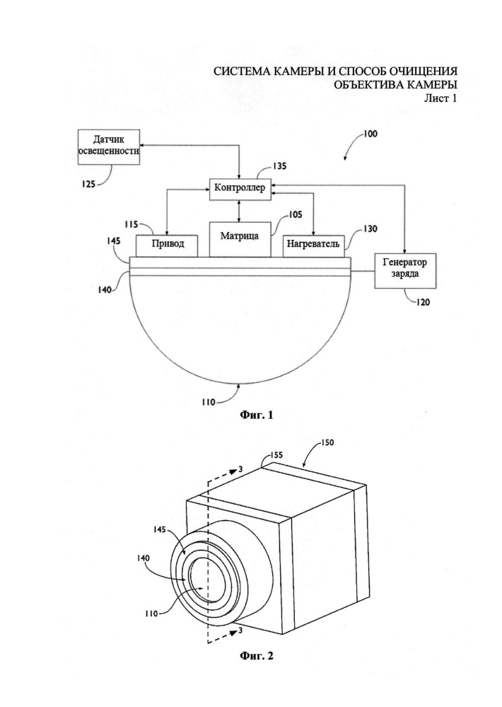 Система камеры и способ очищения объектива камеры (патент 2645448)