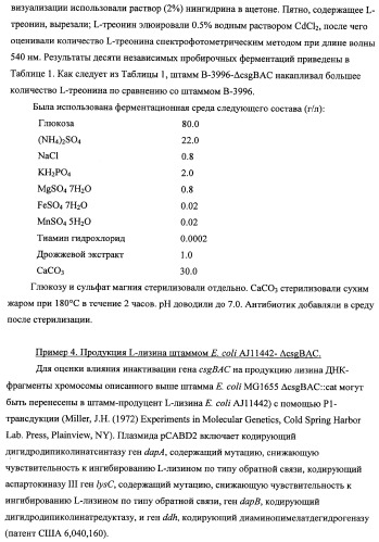 Способ получения l-треонина с использованием бактерии, принадлежащей к роду escherichia, модифицированной таким образом, что в ней нарушена способность к образованию ворсинок типа &quot;керли&quot; (патент 2338782)