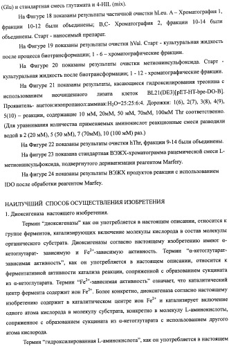 Способ получения гидроксилированной аминокислоты (варианты) и микроорганизм, трансформированный днк, кодирующей диоксигеназу (патент 2460779)