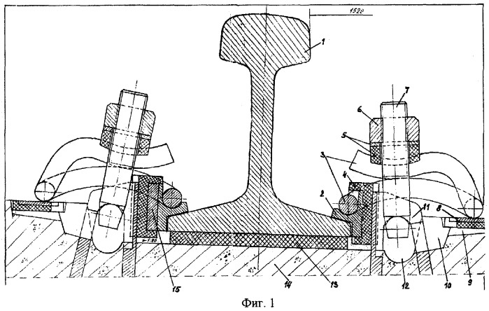 Рельсовое анкерное скрепление (патент 2267569)
