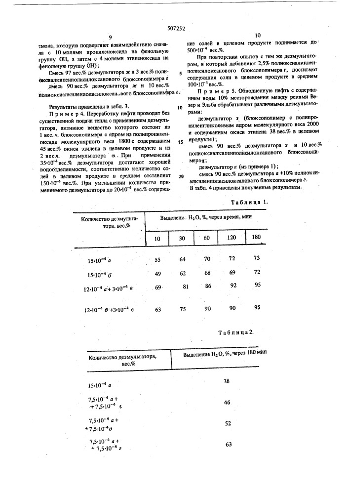 Способ обезвоживания нефтяных эмульсий (патент 507252)