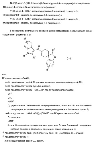 Производные индол-3-карбонил-спиро-пиперидина в качестве антагонистов рецепторов v1a (патент 2414466)