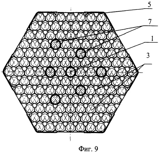 Рабочая кассета ядерного реактора тепловой мощностью от 1150 мвт до 1700 мвт (варианты) (патент 2410771)
