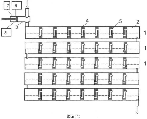 Горизонтальный импульсно-циклический массообменный аппарат (патент 2438751)