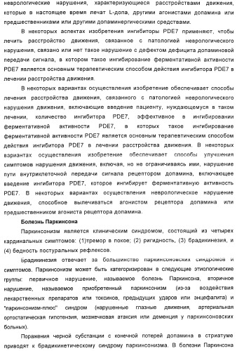 Использование ингибиторов pde7 для лечения нарушений движения (патент 2449790)